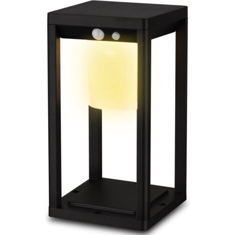 MaxxGarden Solarlampen für Außen 15x30 cm - IP54 - Gartendeko - Solar Außenleuchte - Solarleuchte mit Bewegungsmelder - Solarleuchten Außen - Solar Lamp Outdoor - Schwarz