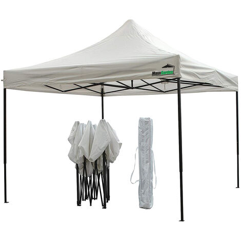 MaxxGarden Tente de Fête - Pavillon - Easy Up - Pliable - Imperméable - Incl. Sac de Transport - 3x3m - Blanc