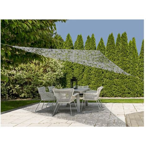 MaxxGarden Toile d'ombrage camouflage - voile d'ombrage triangulaire - 3,6 x 3,6 m - Anthracite