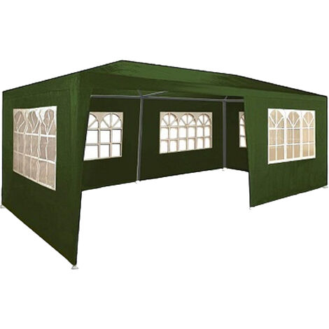 MaxxGarden Tonnelle de Jardin 3x6 m - 18m² - Pavillon - Avec Panneaux Latéraux - Tente de Jardin Rapide à Installer - Tente de Réception - Barnum - Vert