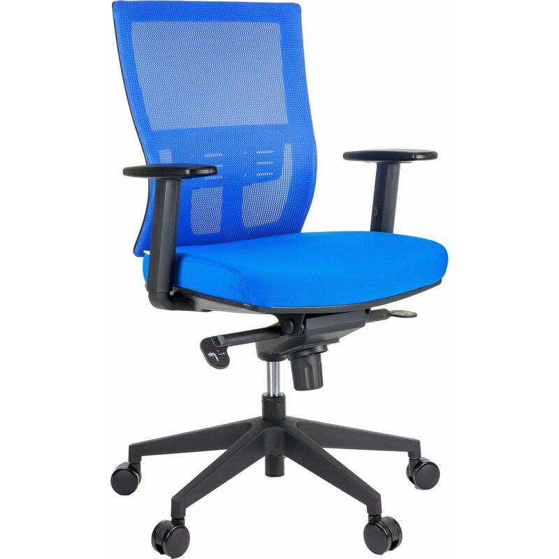 MaxxHome Chaise de Bureau Ergonomique en Maille de Luxe - Haut de Gamme - Bas - Bleu