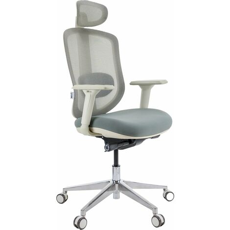 MaxxHome Luxury Ergonomic Office Chair - Chaise de direction - Haut de gamme - Gris