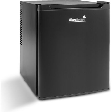 MAXXHOME Mit Kühlbereich von 5-12°C - Lautloser Kleiner Kühlschrank - 230V Minikühlschrank mit verstellbarem Regal - Umweltschonender kompatibler Getränke Kühlschrank - Schwarz