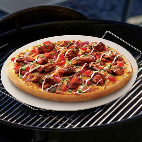 MaxxHome Pierre à Pizza pour Four - Kit à Pizza Complet pour four traditionnel au Bois Barbecue Grill et Charbon - 33 cm