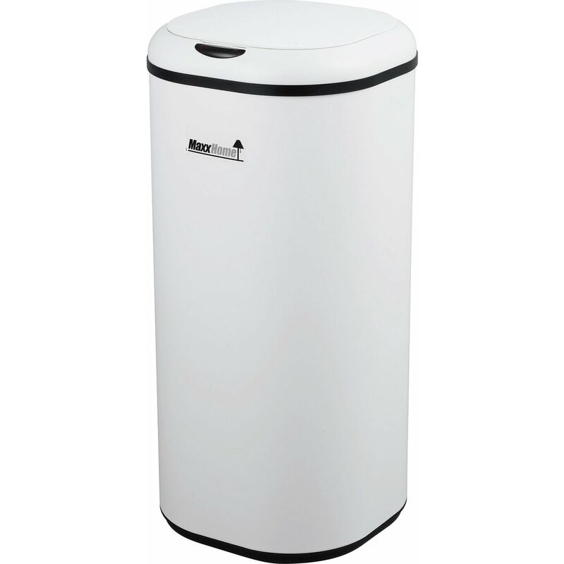 Poubelle à pédale - Couvercle Électrique - 30 l - Acier - 29 x 61,5 cm - Acier Inoxydable - Maxxhome