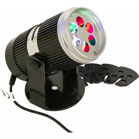 MaxxHome Projecteur à piquer - Multicolore - Inclinable - Rotatif - 4 Thèmes