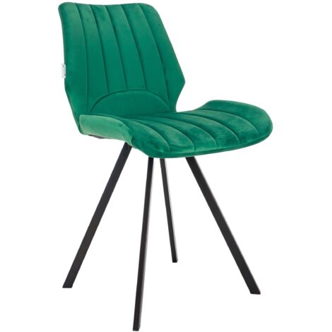 MaxxHome Silla de comedor - Sillas cómodas y modernas para la cocina - Juego de 2 - Color: Verde terciopelo