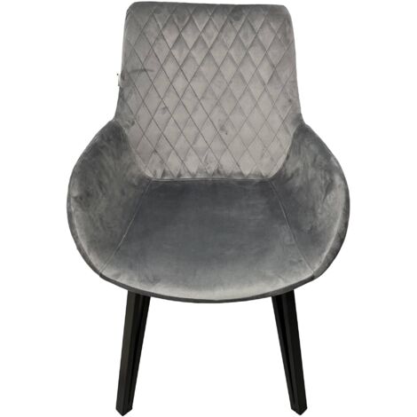 MaxxHome Silla para comedor - Sillas cómodas y modernas para la cocina - Juego de 2 - Color: Gris Terciopelo