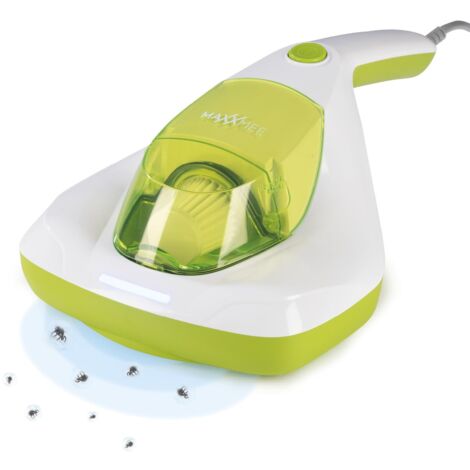 MAXXMEE aspirapolvere portatile antiacaro  Distrugge fino al 99,9% di tutti gli acari della polvere con la luce UV-C  Contenitore per la polvere da 250 ml [Filtro HEPA]
