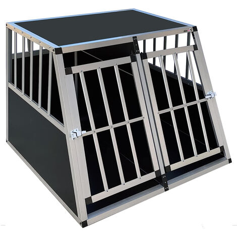 MaxxPet Cage pour Chien - avec Plaid - Niche pour Chien - Pliable avec 2  Ouvertures - Cage Chien Intérieur et Extérieur - Cage Transport Chien XXL -  94x59x75 cm - Gris : : Animalerie