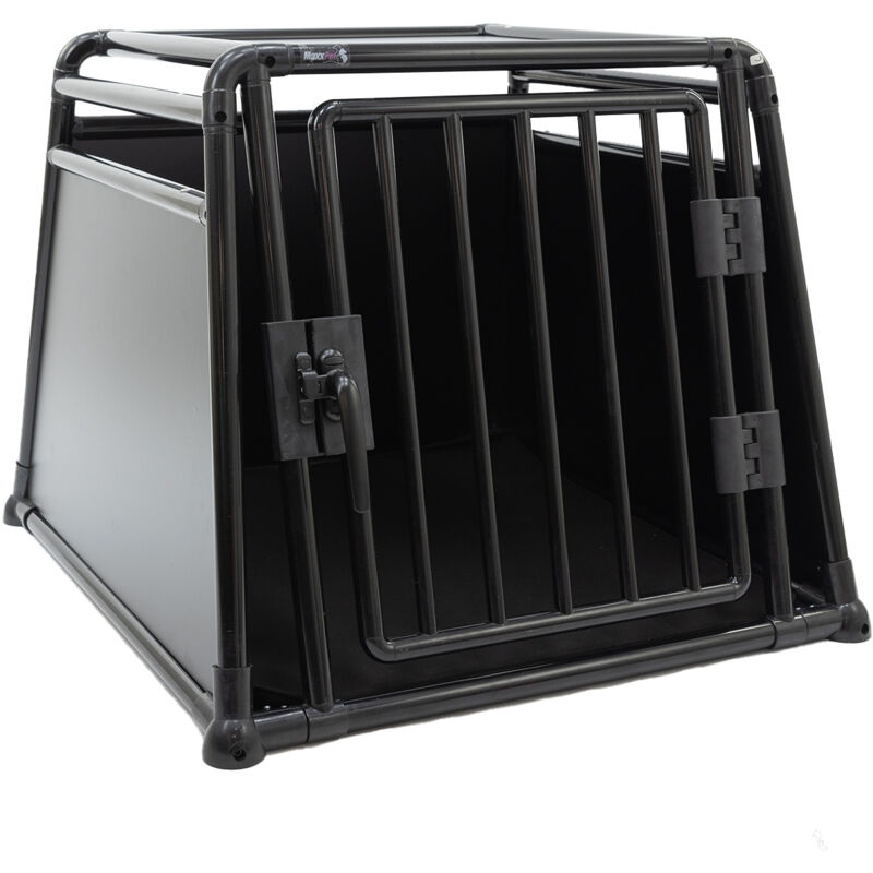 Maxxpet - Cage pour Chien 76x84x69 cm – Caisse De Transport pour Chien Pliable – 1 Porte – Cage Chien Voiture en Aluminium Pro – pour Chien Et Chat –