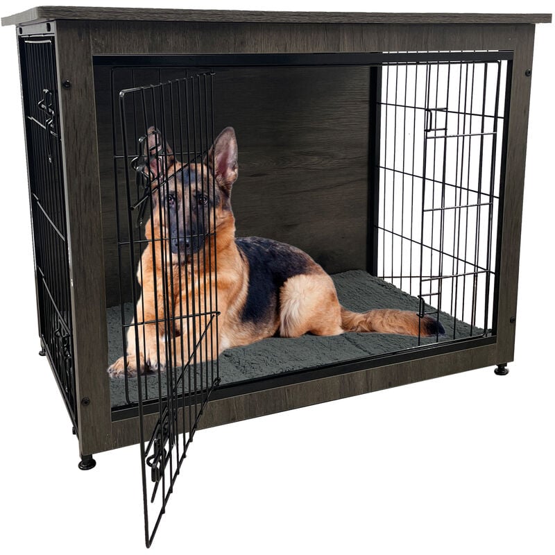 Maxxpet - Cage pour chien en bois 110x74x80 cm - Caisse pour chien - Cage pour chien pour la maison - Niche pour chien - Marron