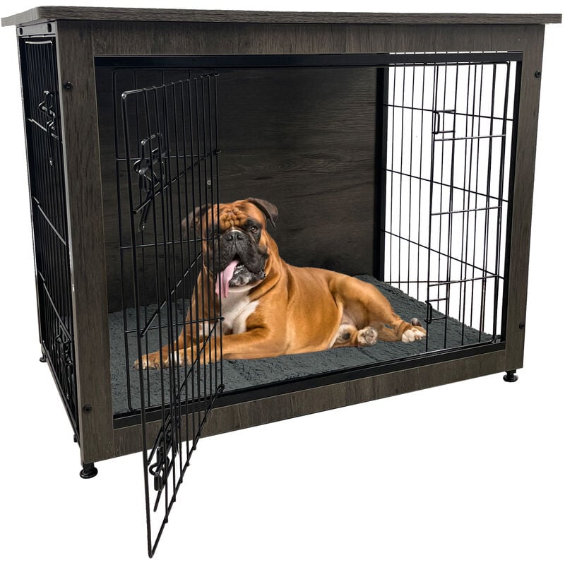 Maxxpet - Cage pour chien en bois 98x65x68 cm - Caisse pour chien - Cage pour chien pour la maison - Niche pour chien - Marron