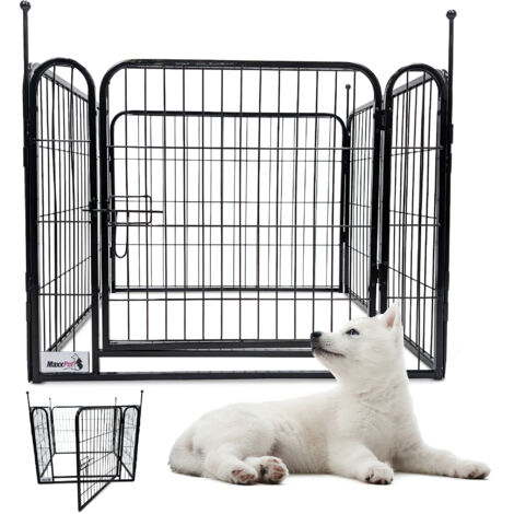 MaxxPet Caño para Cachorros – Caño Plegable para Perros – Valla para Perros, Cachorros y Otras Mascotas – Recinto Ajustable – Plegable – 4 Piezas – 79 x 61 cm