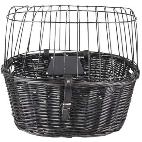 MaxxPet Cestino per bicicletta cane - Cestino per cani bicicletta - Anteriore manubrio della bicicletta - 46,5x37,5x40,5 cm - Nero