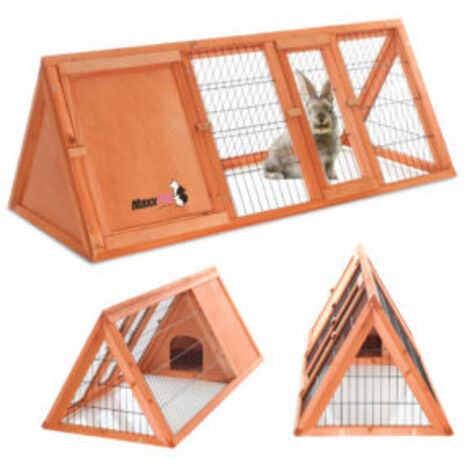 MaxxPet Conejera con caño – Conejera – Casa para conejos – Jaula para roedores – 118 x 52 x 45 cm