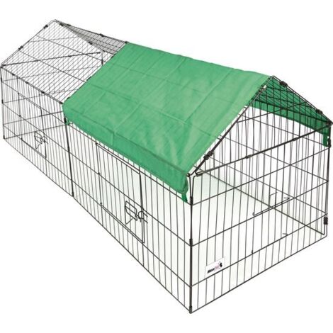 MaxxPet Gabbia per Conigli - Recinto Coniglio - Gabbia Porcellino D'india - Gabbia Coniglio Interna o Esterna - Parco Portaconiglio - Tetto Rimovibile + copertura protezione UV - 220x103x85 cm - Verde