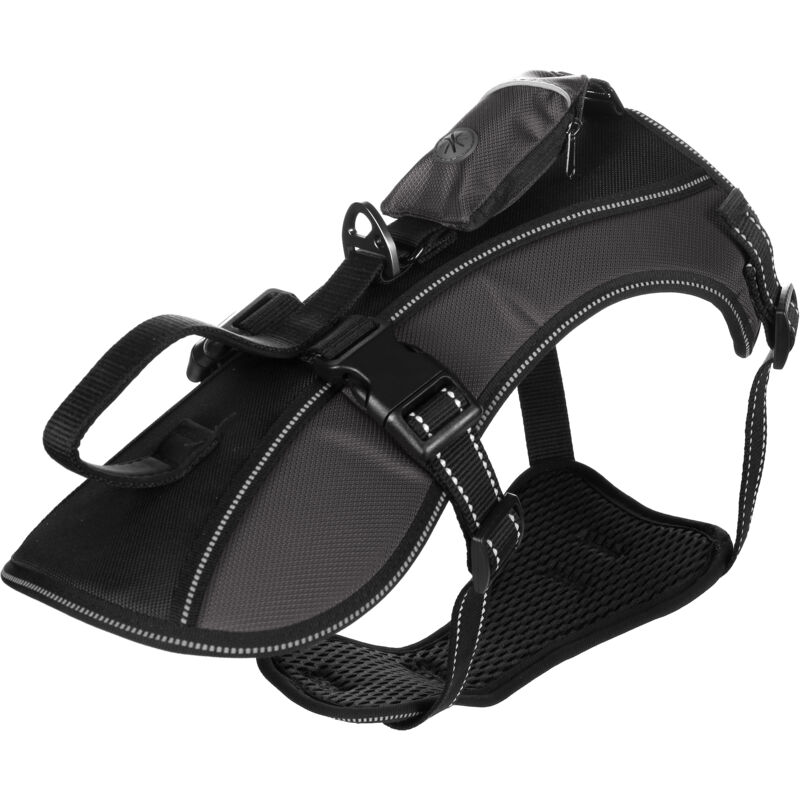 Harnais pour Chien - Harnais pour Chat - Harnais Chat - Harnais Chien - Harnais Réglable pour Chien - 30-46 cm - Taille xs - Gris - Maxxpet