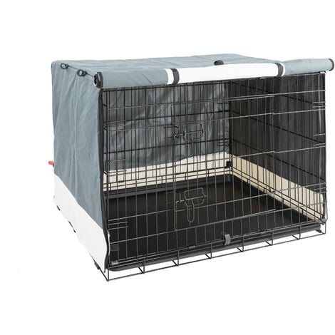 MaxxPet Housse pour cage à chien 63x44x50 cm - Housse de banc - Housse de caisse pour chien - Noir