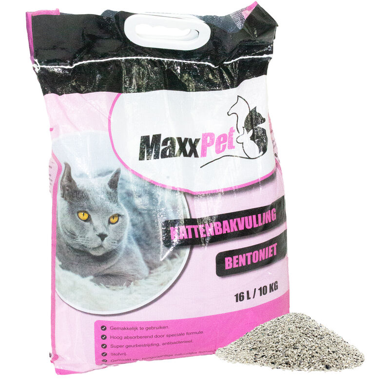 Maxxpet - Litière pour chats - Litière agglomérante - Parfum de poudre pour bébé - 16 litres - Litière pour chats - Litière à faible teneur en