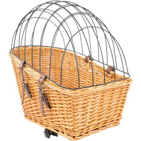 MaxxPet Panier Vélo Chien - Panier Vélo pour chien - Pour porte-bagages - 55x35x51,5 cm - Marron
