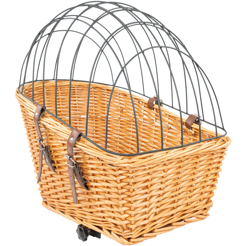 Panier Vélo Chien - Panier Vélo pour chien - Pour porte-bagages - 55x35x51,5 cm - Marron - Maxxpet