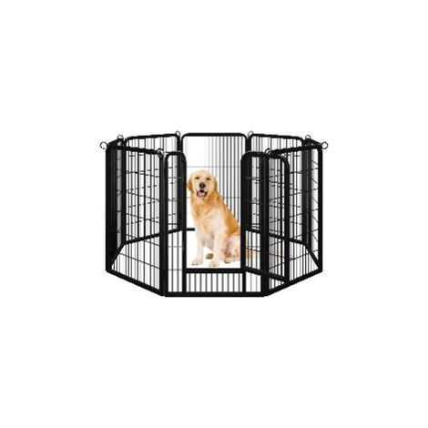 MaxxPet Recinto per cani – Recinto per cani da interno ed esterno - Parco per cuccioli e conigli - Area giochi pieghevole - Gabbia con 8 pannelli 60x60cm - Incl. tappetino assorbente