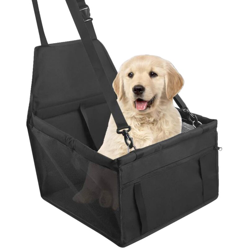 MaxxPet Siège auto chien - Panier pliable pour chien Voiture - Chaise pour chien pliable - Banc de voyage - 41x36x25 cm - Gris