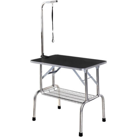 MaxxPet Table de Toilettage pliante pour Chien - 81 x 48 x 80cm - avec Bras réglables - pour Chien jusqu'à 30 kg