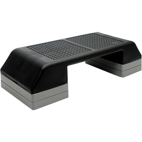MaxxSport Aerobic Step - 90 cm - Marche de fitness - Hauteur réglable - Noir