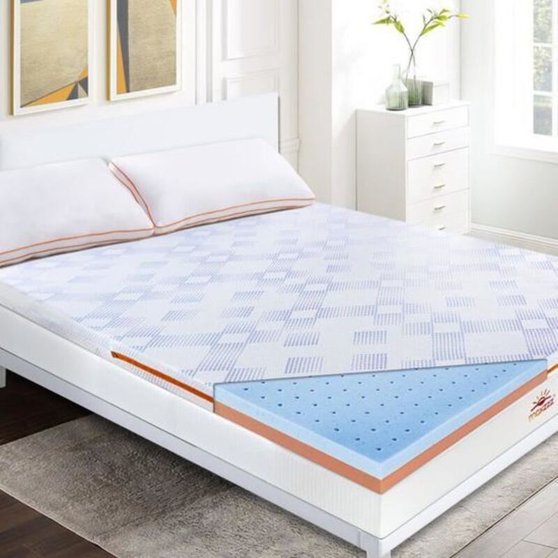 <strong>surmatelas</strong> 90x190 cm- memoire de forme avec gel -epaisseur 7.5cm - housse amovible et lavable – hypoallergenique-maxzzz