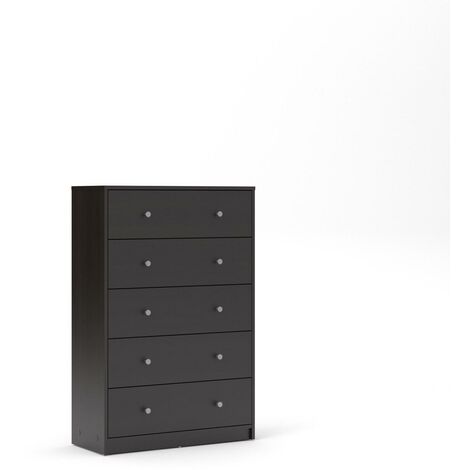 May 5 Drawer Tall Chest of Drawers - Black Coffee - Black Coffee