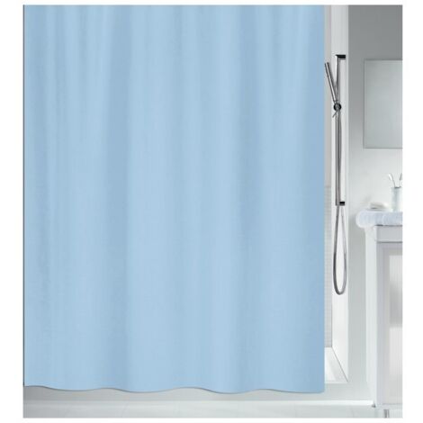 MAYA Cortina de ducha de poliéster 120x200cm  azul claro  Spirella