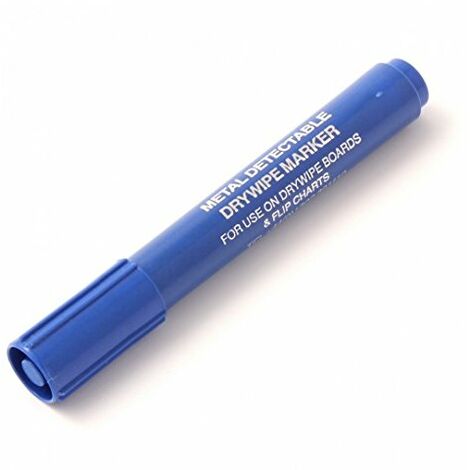 Maya strumenti professionali Q0800 – 2/2 Marker per Rilevabili di metalli e raggi, confezione da 10, corpo blu, inchiostro blu