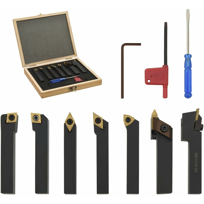 Mayfair 12 Pieces Indexable Turning Tool Set 12x12 mm 80 mm