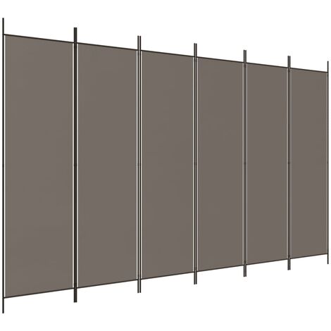 BERKFIELD HOME Mayfair 6-Panel Room Divider Anthracite 300x220 cm Fabric