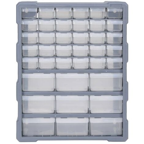 Bead Storage Box, 3 Tier Sorter Plastic Carrying Storage Box with Handle,  Adjustable Plastic Sewing Storage Box for Toys, Jewelry, Crafts, Tools