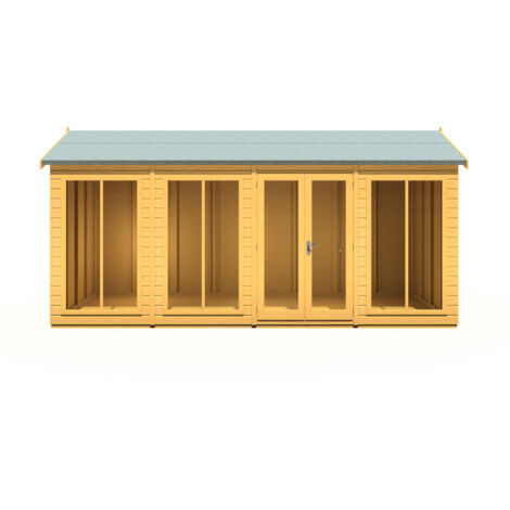 Mayfield 16 x 6 Summerhouse - Wood - L179 x W476 x H240.9 cm