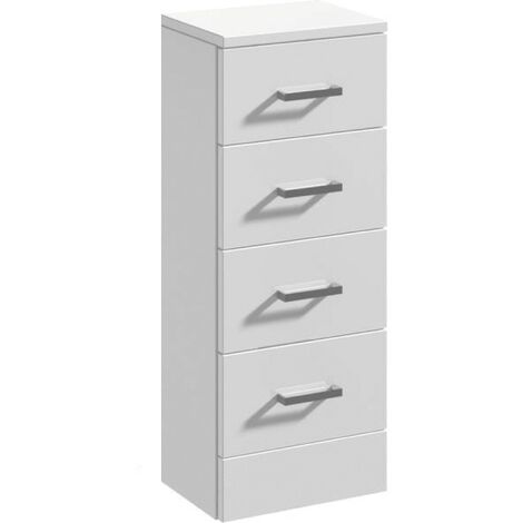 main image of "Mayford 300mm x 300mm Gloss White 4 Drawer Unit"