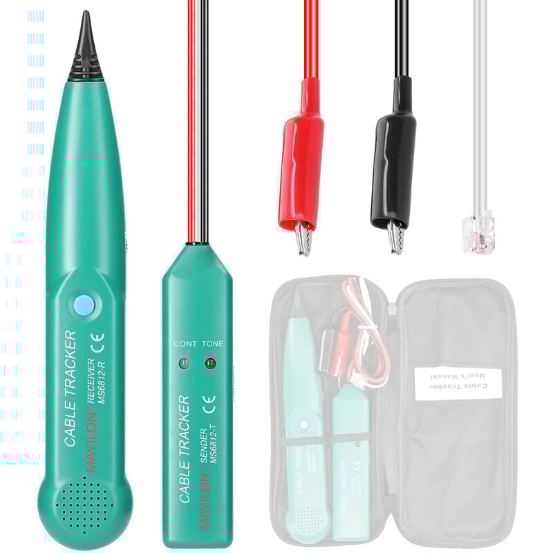 

MS6812 Trazador de cables de telefono portatil 100 Hz ~ 300 kHz Rangos de frecuencia de recepcion Herramienta UTP Probador de cables de red LAN