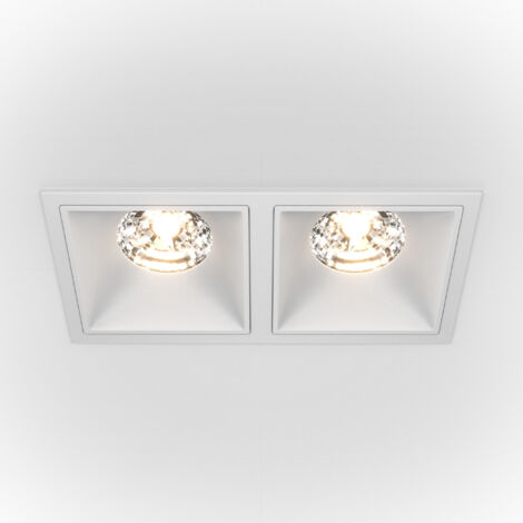 Maytoni Alfa LED Doppio faretto da incasso bianco, 2500lm, 4000K