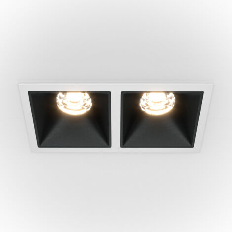 Maytoni Alfa LED Downlight encastré blanc, noir, 1000lm, 4000K
