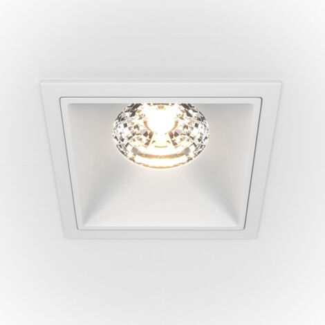 Maytoni Alfa LED Faretto da incasso quadrato dimmerabile bianco, 1150lm, 3000K