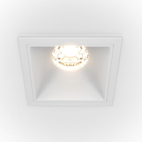 Maytoni Alfa LED Faretto da incasso quadrato dimmerabile bianco, 500lm, 3000K