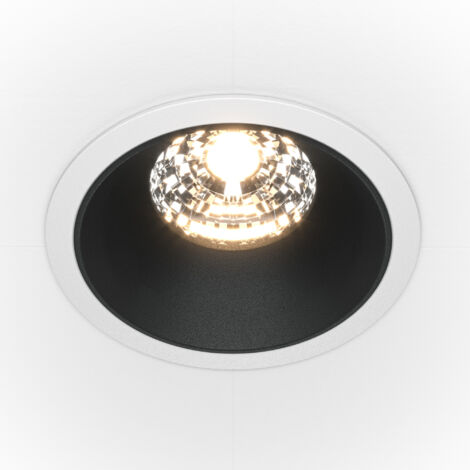 Maytoni Alfa LED Faretto da incasso rotondo bianco, nero, 1050lm, 3000K