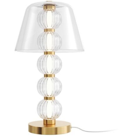 Maytoni Amulet Lampada da tavolo moderna in vetro oro 3000K 500lm paralume in vetro