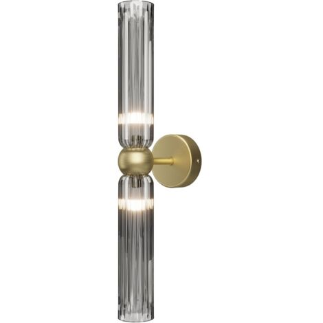 Maytoni Antic Lampada da parete moderna Up & Down con paralume grigio 2xG9
