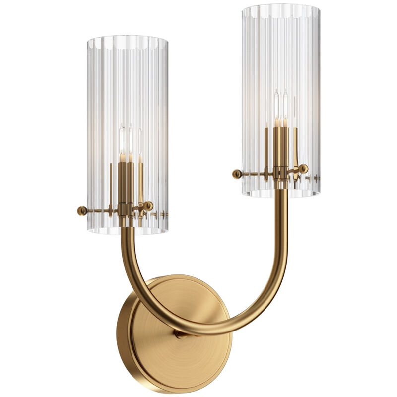 Maytoni - Arco Applique Néoclassique Laiton, Abat-jour Verre