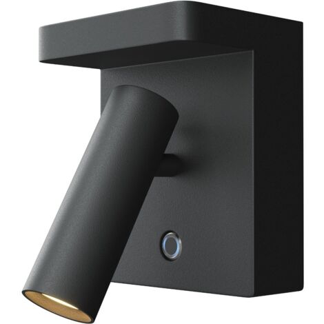 Maytoni Aron Lampada da lettura da parete dimmerabile nera 2700K 400lm
