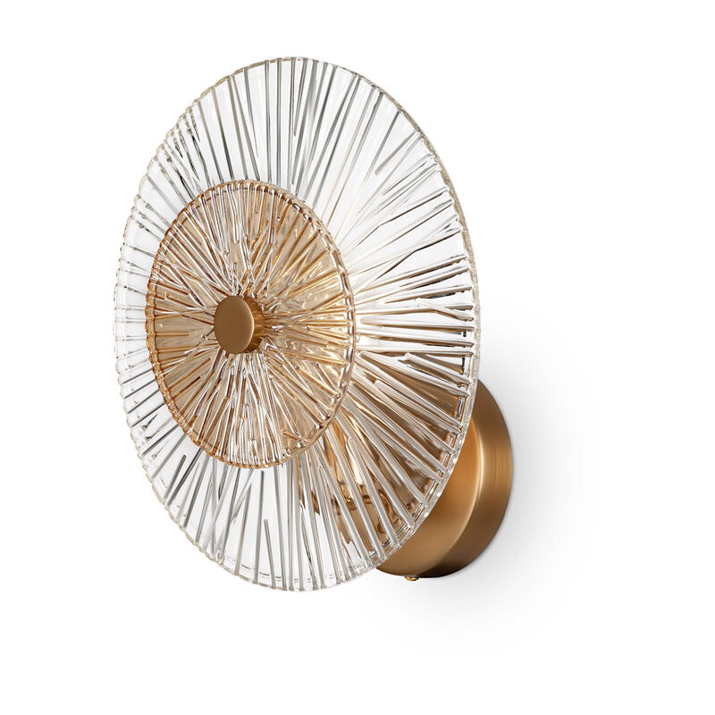 Image of Maytoni - Applique Contemporanea Aster 1 Luce Con Diffusore Vetro e Rosone Oro In Metallo